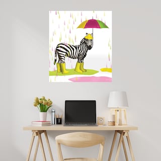Foto 2 | Foto 2 | Cuadro Decorativo - Gotas De Lluvia Safari Cebra - Hugo Edwins - Arte Moderno - Impresión En Lienzo - Fine Art Tj