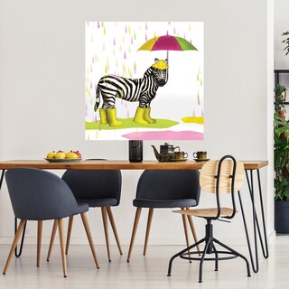 Foto 3 | Foto 3 | Cuadro Decorativo - Gotas De Lluvia Safari Cebra - Hugo Edwins - Arte Moderno - Impresión En Lienzo - Fine Art Tj