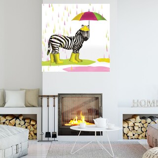 Foto 4 | Foto 4 | Cuadro Decorativo - Gotas De Lluvia Safari Cebra - Hugo Edwins - Arte Moderno - Impresión En Lienzo - Fine Art Tj