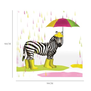 Foto 6 | Foto 6 | Cuadro Decorativo - Gotas De Lluvia Safari Cebra - Hugo Edwins - Arte Moderno - Impresión En Lienzo - Fine Art Tj