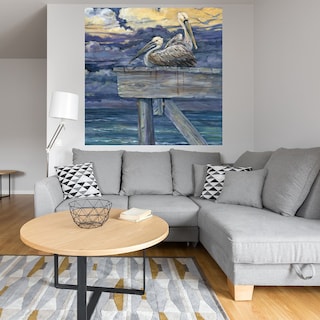 Foto 4 | Foto 4 | Cuadro Decorativo - Muelle Pelícano - Paul Brent - Arte Animales - Impresión En Lienzo - Fine Art Tj