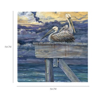 Foto 6 | Foto 6 | Cuadro Decorativo - Muelle Pelícano - Paul Brent - Arte Animales - Impresión En Lienzo - Fine Art Tj