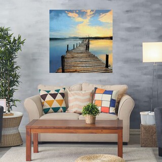 Foto 2 | Foto 2 | Cuadro Decorativo - Muelle Del Atardecer - Studio Arts - Arte Paisaje - Impresión En Lienzo - Fine Art Tj