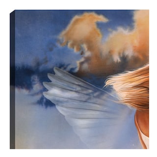 Foto 1 | Foto 1 | Cuadro Decorativo - Mujer En Roca Y Alas - John Rowe - Arte Moderno - Impresión En Lienzo - Fine Art Tj