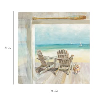 Foto 6 | Foto 6 | Cuadro Decorativo Fine Art TJ 'Mañana en la Costa' de Danhui Nai 56 x 56 cm