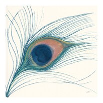 Cuadro Decorativo - Pluma De Pavoreal Azul I - Miranda Thomas - Arte Abstracto - Impresión En Lienzo - Fine Art Tj