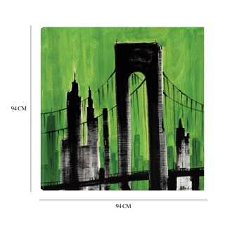 Foto 6 | Foto 6 | Cuadro Decorativo Fine Art Tj Paisaje Urbano Verde Paul Brent Arte Ciudades Impresión en Lienzo