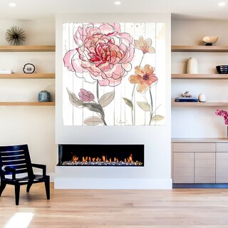 Foto 5 | Foto 5 | Cuadro Decorativo Fine Art Tj Rojo en Acuarela I Heather Hayes Arte Floral Impresión en Lienzo