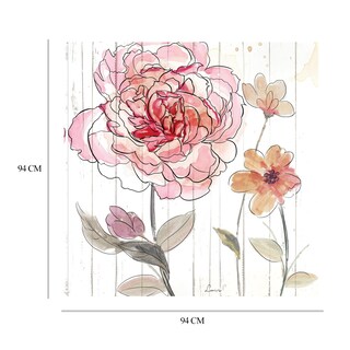 Foto 6 | Foto 6 | Cuadro Decorativo Fine Art Tj Rojo en Acuarela I Heather Hayes Arte Floral Impresión en Lienzo