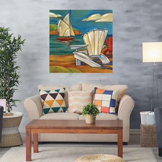 Foto 2 | Foto 2 | Cuadro Decorativo - Silla De Playa De Portofino - Paul Brent - Arte Costa - Impresión En Lienzo - Fine Art Tj