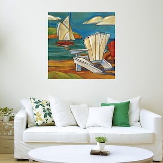 Foto 3 | Foto 3 | Cuadro Decorativo - Silla De Playa De Portofino - Paul Brent - Arte Costa - Impresión En Lienzo - Fine Art Tj