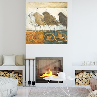 Foto 4 | Foto 4 | Cuadro Decorativo - Pájaros En El Damasco I - Patricia Pinto - Arte Animales - Impresión En Lienzo - Fine Art Tj