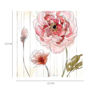 Foto 6 | Foto 6 | Cuadro Decorativo Fine Art Tj Rojo en Acuarela II Heather Hayes Arte Floral Impresión en Lienzo