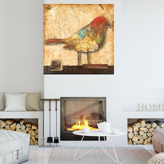 Foto 4 | Foto 4 | Cuadro Decorativo - Pajaro En Collage Ii - Patricia Pinto - Arte Animales - Impresión En Lienzo - Fine Art Tj
