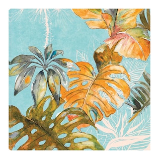 Foto 1 | Foto 1 | Cuadro Decorativo Fine Art Tj Selva de Palmas Sobre Azul I Patricia Pinto Arte Floral Impresión en Lienzo