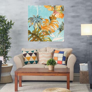 Foto 2 | Foto 2 | Cuadro Decorativo Fine Art Tj Selva de Palmas Sobre Azul I Patricia Pinto Arte Floral Impresión en Lienzo