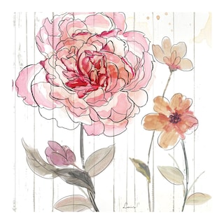 Foto 1 | Foto 1 | Cuadro Decorativo Fine Art Tj Rojo en Acuarela I Heather Hayes Arte Floral Impresión en Lienzo