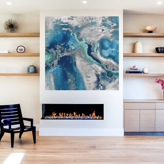 Foto 5 | Foto 5 | Cuadro Decorativo - Piedra Con Azul Y Aqua - Danielle Carson - Fine Art Tj - Arte Abstracto - Impresión En Lienzo