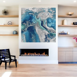 Foto 5 | Foto 5 | Cuadro Decorativo - Piedra Con Azul Y Aqua - Danielle Carson - Fine Art Tj - Arte Abstracto - Impresión En Lienzo