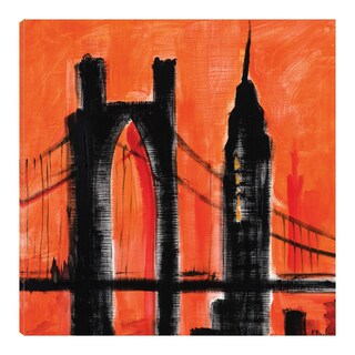 Foto 1 | Foto 1 | Cuadro Decorativo Fine Art Tj Paisaje Urbano Naranja Paul Brent Arte Ciudades Impresión en Lienzo