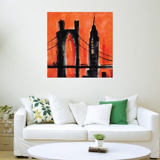 Foto 3 | Foto 3 | Cuadro Decorativo Fine Art Tj Paisaje Urbano Naranja Paul Brent Arte Ciudades Impresión en Lienzo