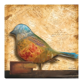 Foto 1 | Foto 1 | Cuadro Decorativo - Pajaro En Collage I - Patricia Pinto - Arte Animales - Impresión En Lienzo - Fine Art Tj