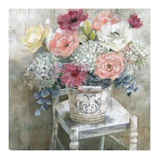 Foto 1 | Foto 1 | Cuadro Decorativo Fine Art Tj Ramo de Cabaña Pintoresca Nan Arte Floral Impresión en Lienzo
