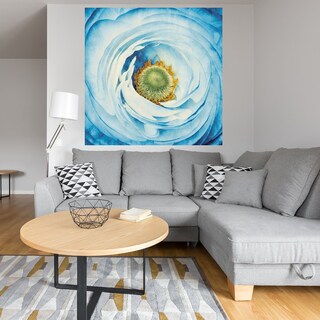 Foto 4 | Foto 4 | Cuadro Decorativo - Peonia Blanco Con Azul - Aledanda Fine Art Tj - - Arte Floral - Impresión En Lienzo