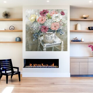 Foto 5 | Foto 5 | Cuadro Decorativo - Peonia Blanco Con Azul - Aledanda Fine Art Tj - - Arte Floral - Impresión En Lienzo