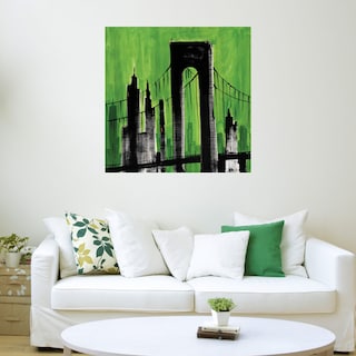 Foto 3 | Foto 3 | Cuadro Decorativo Fine Art Tj Paisaje Urbano Verde Paul Brent Arte Ciudades Impresión en Lienzo
