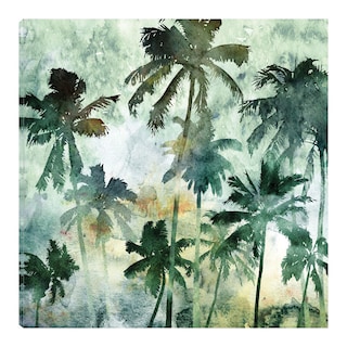 Foto 1 | Foto 1 | Cuadro Decorativo - Palmeras De Acuarela Ii - Heather Hayes - Arte Costa - Impresión En Lienzo - Fine Art Tj