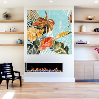 Foto 5 | Foto 5 | Cuadro Decorativo Fine Art Tj Selva de Palmas Sobre Azul II Patricia Pinto Arte Floral Impresión en Lienzo