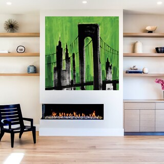 Foto 5 | Foto 5 | Cuadro Decorativo Fine Art Tj Palmas Verdeazuladas II Heather Hayes Arte Costa Impresión en Lienzo