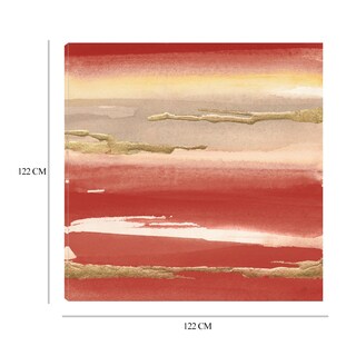 Foto 6 | Foto 6 | Cuadro Decorativo Fine Art Tj Rojo Dorado III Chris Paschke Arte Abstracto Impresión en Lienzo