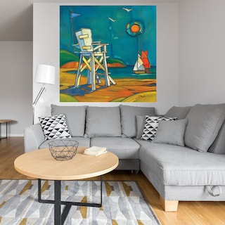 Foto 4 | Foto 4 | Cuadro Decorativo - Silla De Salvavidas De Portofino - Paul Brent - Arte Costa - Impresión En Lienzo - Fine Art Tj