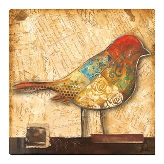 Foto 1 | Foto 1 | Cuadro Decorativo - Pajaro En Collage Ii - Patricia Pinto - Arte Animales - Impresión En Lienzo - Fine Art Tj