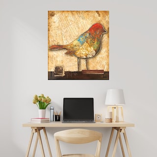 Foto 2 | Foto 2 | Cuadro Decorativo - Pajaro En Collage Ii - Patricia Pinto - Arte Animales - Impresión En Lienzo - Fine Art Tj