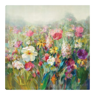 Foto 1 | Foto 1 | Cuadro Decorativo - Prados De Montaña - Danhui Nai - Arte Floral - Impresión En Lienzo - Fine Art Tj