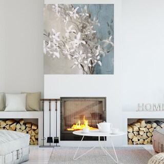 Foto 4 | Foto 4 | Cuadro Decorativo Fine Art Tj Orquídeas Brumosas Azul I Lanie Loreth Arte Floral Impresión en Lienzo