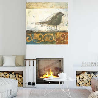 Foto 4 | Foto 4 | Cuadro Decorativo - Pájaros En El Damasco Ii - Patricia Pinto - Arte Animales - Impresión En Lienzo - Fine Art Tj