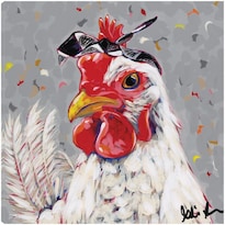 Lienzo Fine Art Lienzo Farm Pop-rosie De Jodi, 35 X 35 Cm - Venta Internacional.