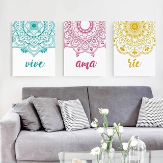 Foto 3 | Foto 3 | Set 3 Cuadros Mandalas En Tela Canvas Artistico En Bastidor Elige Tus Tonos Favoritos