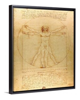 Foto 4 | Foto 4 | Hombre De Vitruvio Da Vinci Litografía Arte Original Italian