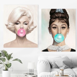 Foto 1 | Foto 1 | Set Cuadros Marilyn Monroe Y Audrey Hepburn Bubble