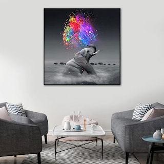 Foto 4 | Foto 4 | Cuadro Elefante Colores Moderno En Lienzo Canvas Envío Gratis Tintas Ecológicas No Sintético Opcional Marco