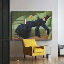 Cuadro Decorativo Mujer Descansando Arte 80x60 Panel Único.