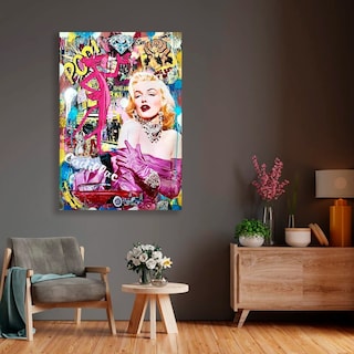 Foto 3 | Foto 3 | Cuadro Decorativo Marilyn Monroe Grafiti Para Estética Sala