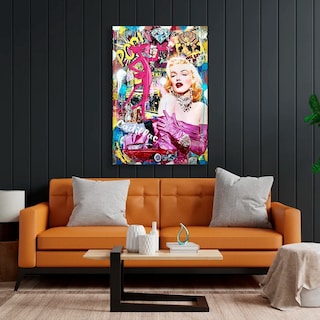 Foto 4 | Foto 4 | Cuadro Decorativo Marilyn Monroe Grafiti Para Estética Sala