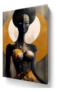 Foto 2 | Foto 2 | Cuadro Mujer Africana Moderno En Canvas Opción De Marco Hd