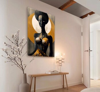 Foto 3 | Foto 3 | Cuadro Mujer Africana Moderno En Canvas Opción De Marco Hd